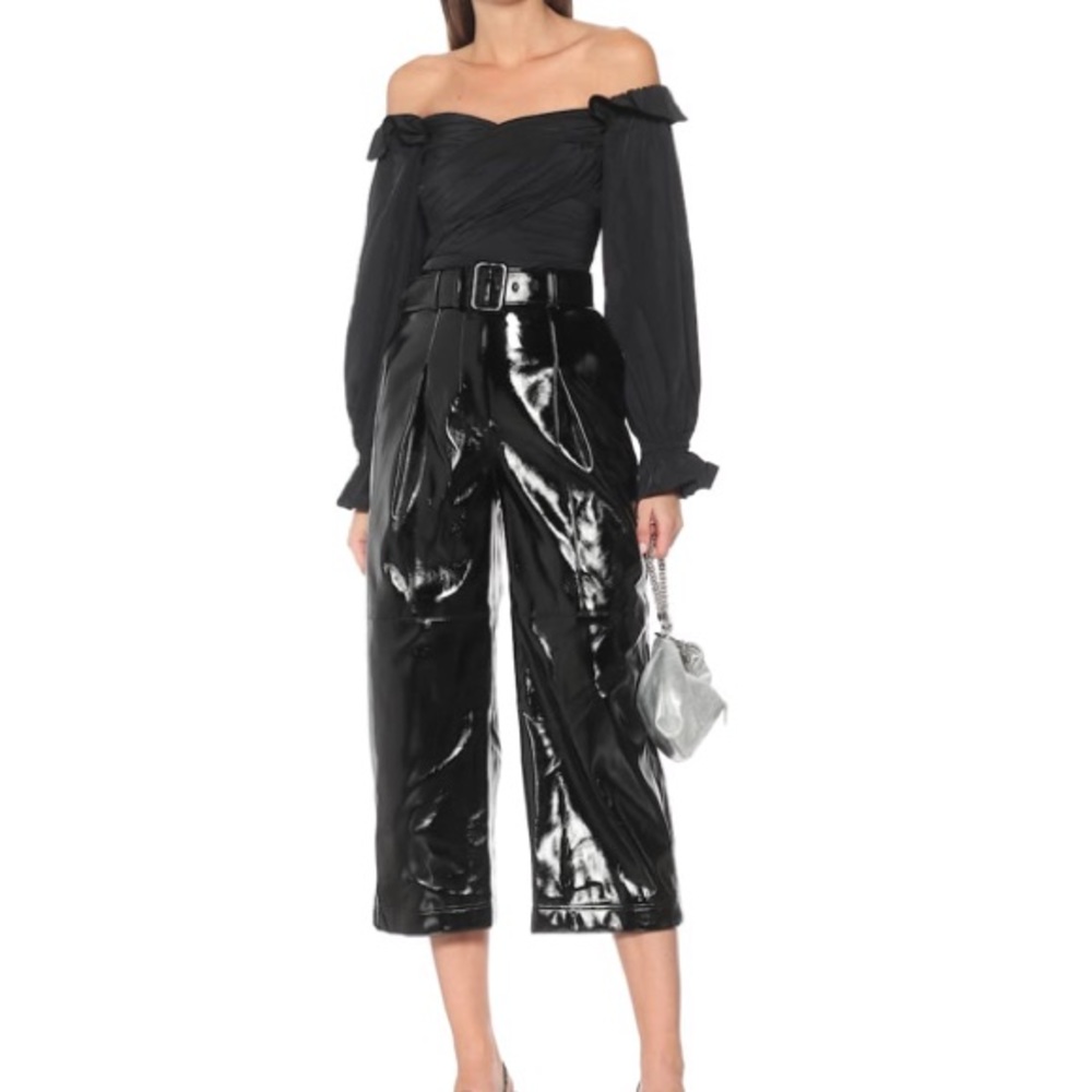 Self portrait faux leather pants